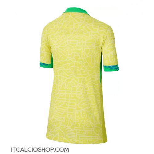 Brasile Prima Maglia Femmina Copa America 2024 Manica Corta